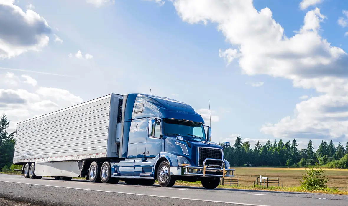 Truck on road