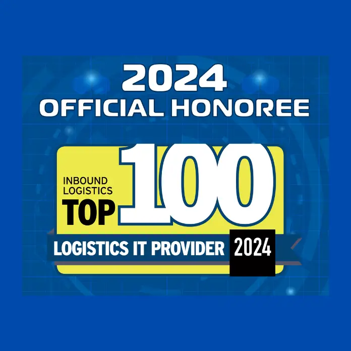 Inbound Logistics Official Honoree Top 100 Logistics IT providers badge